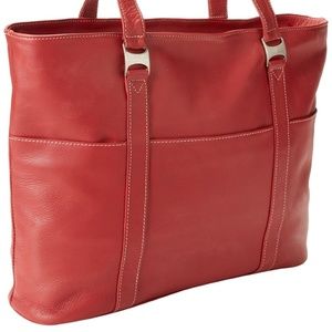 Piel Ladies Leather Laptop Bag - Stunning Red!